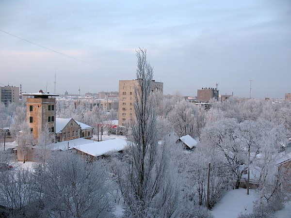 Вид из окна гостиницы Костромы